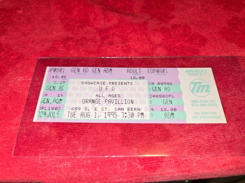 Vintage concert ticket for - concert, ufo