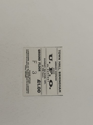 Concert ticket oriignal - u.f.o,