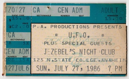 Vintage 1986 ufo concert - ufo,