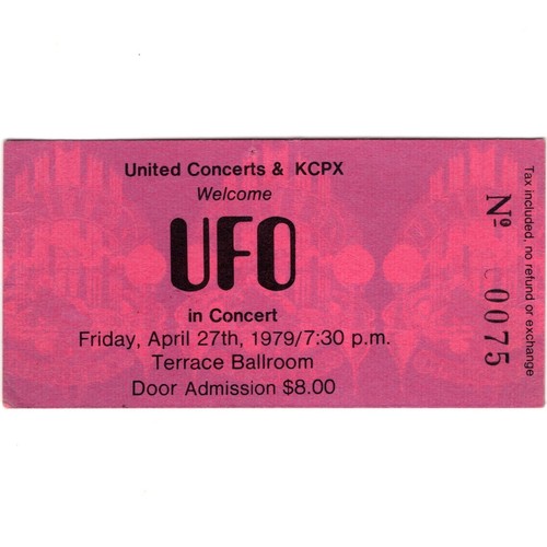 Ufo concert ticket - concert, stub