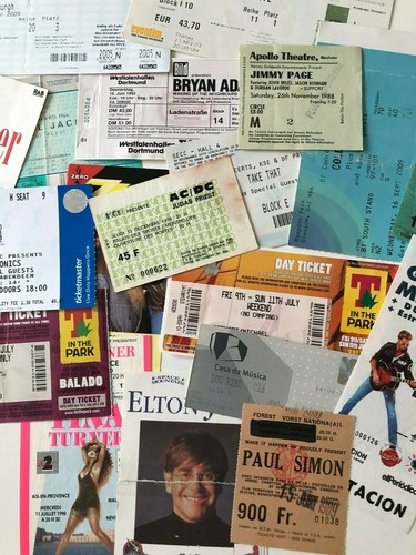 Collectors ticket stubs from - ticket,