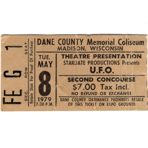 Ufo concert ticket - ac/dc, &