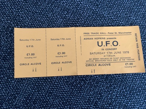 Ufo concert ticket 1978 - ticket,