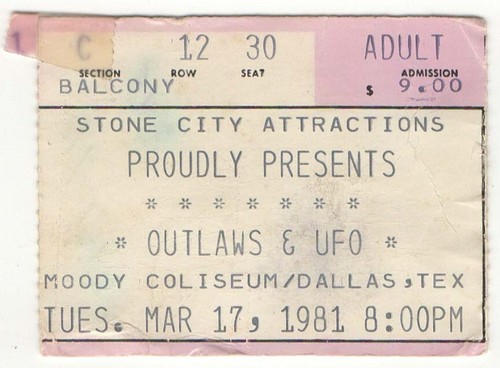 1981 outlaws ufo concert - 1981, &