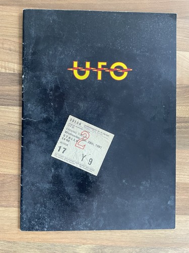 Ufo programme and ticket 1981 - ufo,