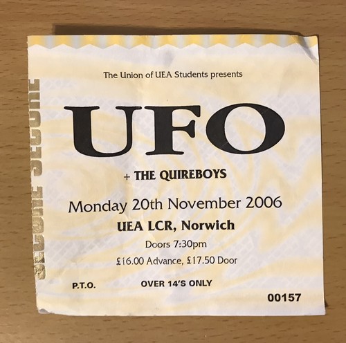 2006 ufo quireboy norwich uk - ufo,