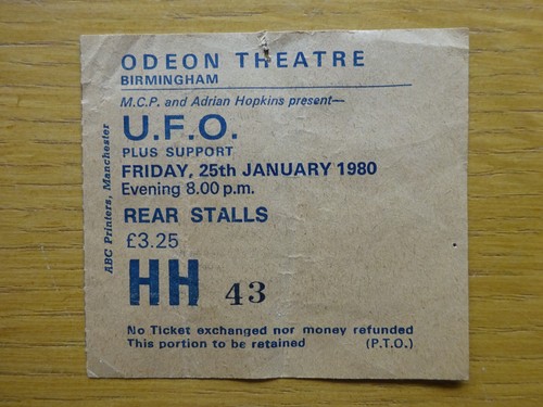 Ufo concert ticket stub - concert,
