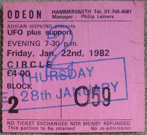 Ufo rare concert - ticket, live