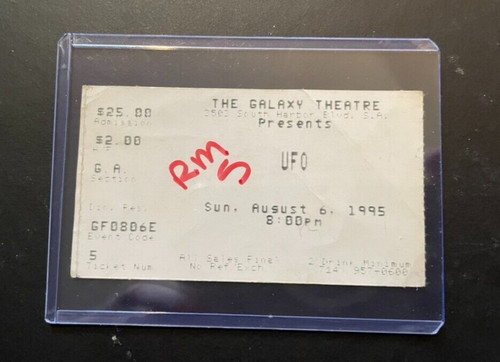 Ufo concert ticket - concert,