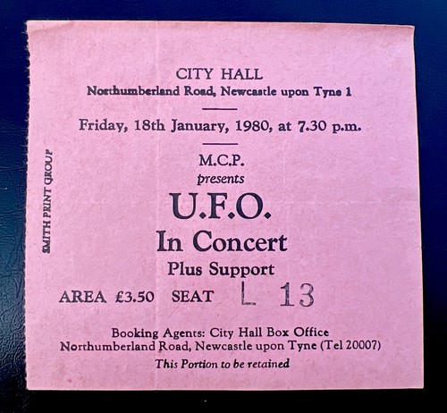 Ufo concert ticket - concert, 'no