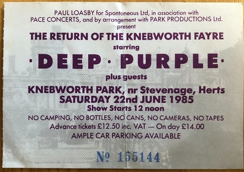 Deep purple knebworth 1985 - knebworth,