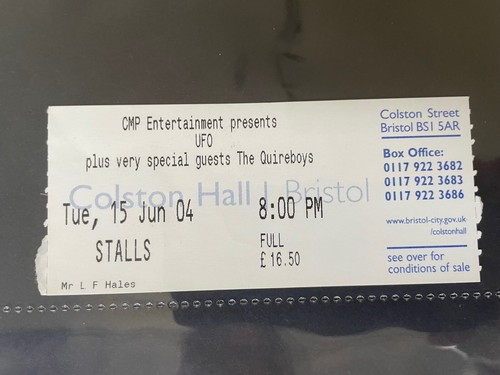 Ufo ticket 2004 - ufo,
