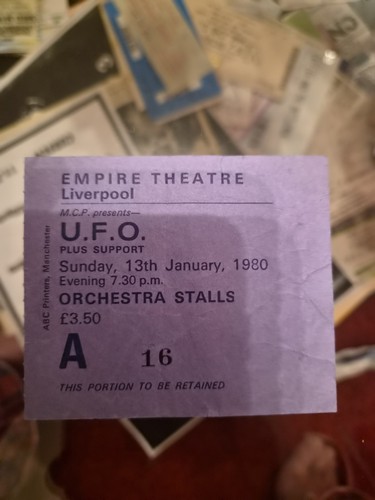 Concert ticket 1980 - u.f.o,